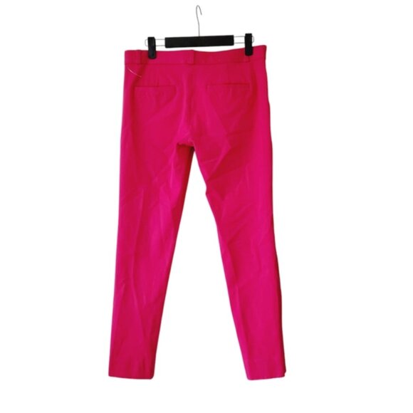 Banana Republic Sloan Barbie Hot Pink Spring Ankle Slim Cotton Stretch Pants 4 - Picture 3 of 10